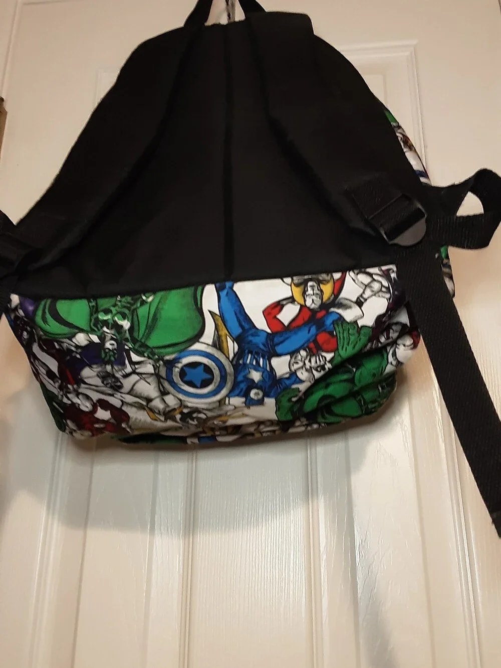 Marvel White Multi Superhero Print Backpack for Men Full Size